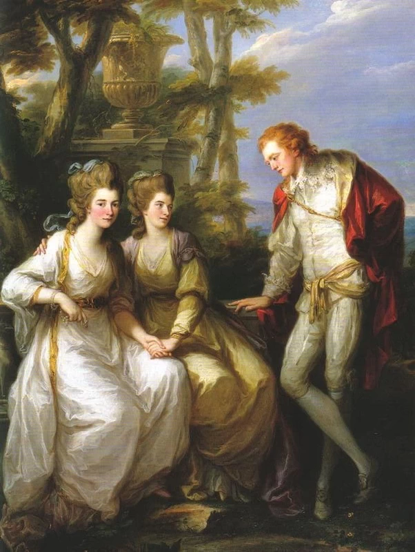 Angelika Kauffmann - 174, Ritratto di Lady Georgiana, Lady Henrietta Frances e George John Spencer, visconte Althorp